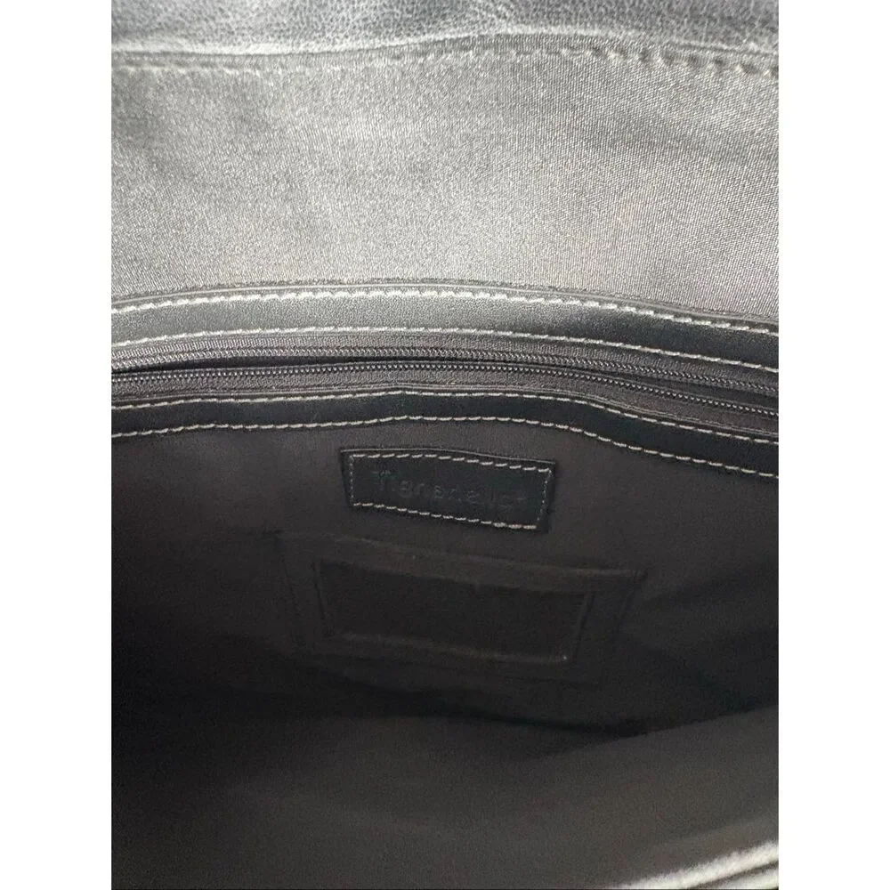 Tignanello Black Leather Laptop Business Bag heavy leather